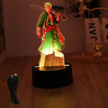 Lade das Bild in den Galerie-Viewer, Farbenfrohe One Piece Luffy Nachtlampen, Lampe