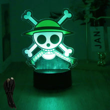 Lade das Bild in den Galerie-Viewer, Farbenfrohe One Piece Luffy Nachtlampen, Lampe