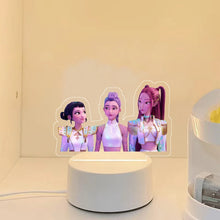 Lade das Bild in den Galerie-Viewer, KPop Demon Hunters Nachtlicht HunterX Deko Lampe, Zoey Rumi Mira Saja Boys Motive