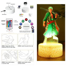 Lade das Bild in den Galerie-Viewer, Farbenfrohe One Piece Luffy Nachtlampen, Lampe
