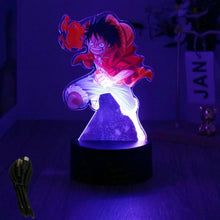 Lade das Bild in den Galerie-Viewer, Farbenfrohe One Piece Luffy Nachtlampen, Lampe