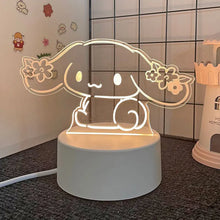 Lade das Bild in den Galerie-Viewer, Sanrio 3D Hello Kitty LED Nachtlicht - viele Motive