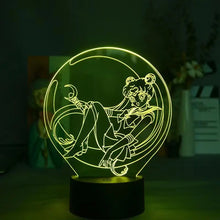 Lade das Bild in den Galerie-Viewer, Sailor Moon Tsukino Usagi 3D Nacht Licht Lampe