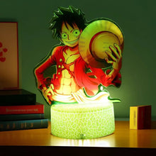 Lade das Bild in den Galerie-Viewer, Farbenfrohe One Piece Luffy Nachtlampen, Lampe
