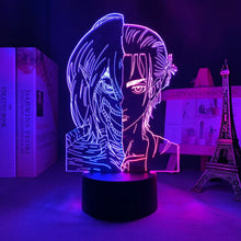 Lade das Bild in den Galerie-Viewer, Attack on Titan Anime Lampe Nachtlicht mit Farbwechsel und 3D Effekt