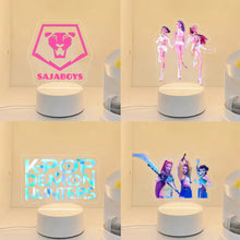 Lade das Bild in den Galerie-Viewer, KPop Demon Hunters Nachtlicht HunterX Deko Lampe, Zoey Rumi Mira Saja Boys Motive