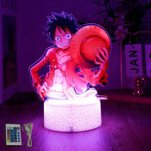 Lade das Bild in den Galerie-Viewer, Farbenfrohe One Piece Luffy Nachtlampen, Lampe