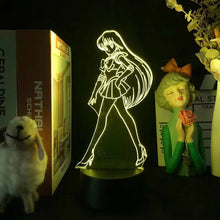 Lade das Bild in den Galerie-Viewer, Sailor Moon Tsukino Usagi 3D Nacht Licht Lampe