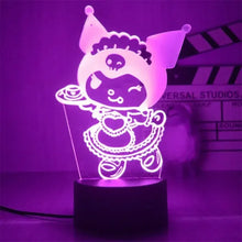 Lade das Bild in den Galerie-Viewer, Hello Kitty Nachtlampe mit Fernbedienung und magischen Farbwechsel 3D Effekt