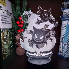Lade das Bild in den Galerie-Viewer, Pokemon Gengar Haunter Gastly 3D Nachtlampe