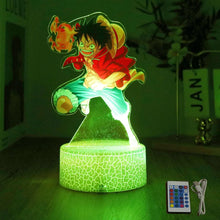 Lade das Bild in den Galerie-Viewer, Farbenfrohe One Piece Luffy Nachtlampen, Lampe