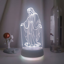 Lade das Bild in den Galerie-Viewer, 3D LED Hologramm Nachtlampe Mutter Gottes kaufen
