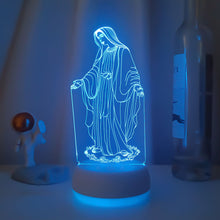 Lade das Bild in den Galerie-Viewer, 3D LED Hologramm Nachtlampe Mutter Gottes kaufen