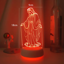 Lade das Bild in den Galerie-Viewer, 3D LED Hologramm Nachtlampe Mutter Gottes kaufen