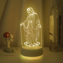 Lade das Bild in den Galerie-Viewer, 3D LED Hologramm Nachtlampe Mutter Gottes kaufen