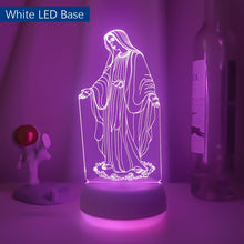 Lade das Bild in den Galerie-Viewer, 3D LED Hologramm Nachtlampe Mutter Gottes kaufen