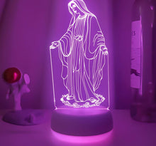 Lade das Bild in den Galerie-Viewer, 3D LED Hologramm Nachtlampe Mutter Gottes kaufen