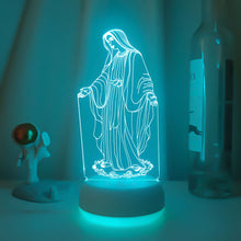 Lade das Bild in den Galerie-Viewer, 3D LED Hologramm Nachtlampe Mutter Gottes kaufen