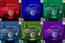 Lade das Bild in den Galerie-Viewer, SUV Hummer Lampe mit 3D Effekt und Farbwechsel kaufen