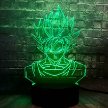 Lade das Bild in den Galerie-Viewer, Dragon Ball Son Goku 3D Lampe - Farbwechsel kaufen