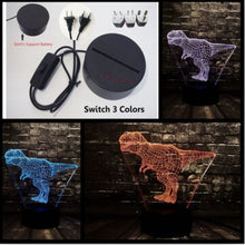 Lade das Bild in den Galerie-Viewer, Tyrannosaurus Rex T-Rex Lampe mit Farbwechsel Nachtlicht Tischlampe kaufen