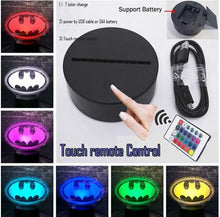 Lade das Bild in den Galerie-Viewer, Batman / Superman Logo Lampe mit Farbwechsel und 3D kaufen