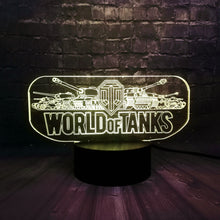 Lade das Bild in den Galerie-Viewer, World of Tanks Lampe mit Farbwechsel und 3D Effekt kaufen