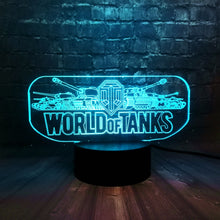Lade das Bild in den Galerie-Viewer, World of Tanks Lampe mit Farbwechsel und 3D Effekt kaufen