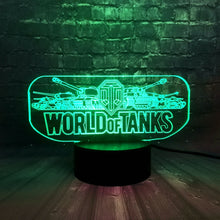Lade das Bild in den Galerie-Viewer, World of Tanks Lampe mit Farbwechsel und 3D Effekt kaufen