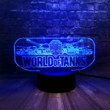 Lade das Bild in den Galerie-Viewer, World of Tanks Lampe mit Farbwechsel und 3D Effekt kaufen