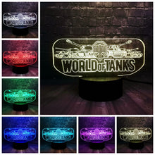 Lade das Bild in den Galerie-Viewer, World of Tanks Lampe mit Farbwechsel und 3D Effekt kaufen
