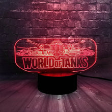 Lade das Bild in den Galerie-Viewer, World of Tanks Lampe mit Farbwechsel und 3D Effekt kaufen