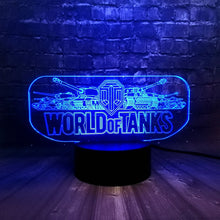 Lade das Bild in den Galerie-Viewer, World of Tanks Lampe mit Farbwechsel und 3D Effekt kaufen