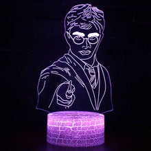 Lade das Bild in den Galerie-Viewer, Nachttischlampe mit Harry Potter Motiv, 3D Effekt, Fernbedienung und Farbwechsel kaufen
