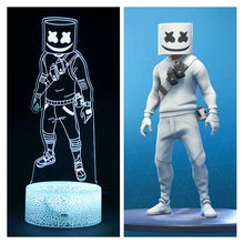 Lade das Bild in den Galerie-Viewer, Fortnite Season 7 Marshmello 3D LED Nachtlicht Lampe mit Farbwechsel Effekt kaufen