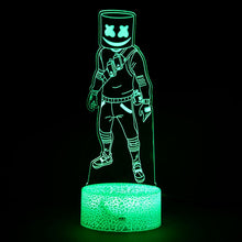 Lade das Bild in den Galerie-Viewer, Fortnite Season 7 Marshmello 3D LED Nachtlicht Lampe mit Farbwechsel Effekt kaufen
