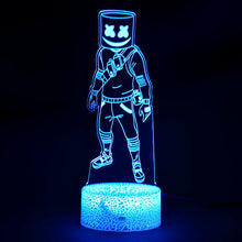 Lade das Bild in den Galerie-Viewer, Fortnite Season 7 Marshmello 3D LED Nachtlicht Lampe mit Farbwechsel Effekt kaufen