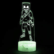 Lade das Bild in den Galerie-Viewer, Fortnite Season 7 Marshmello 3D LED Nachtlicht Lampe mit Farbwechsel Effekt kaufen