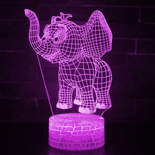 Lade das Bild in den Galerie-Viewer, Nachtlampe mit Elefant Motiv und Farbwechsel - mit Fernbedienung kaufen