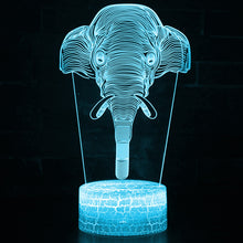 Lade das Bild in den Galerie-Viewer, Nachtlampe mit Elefant Motiv und Farbwechsel - mit Fernbedienung kaufen
