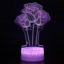 Lade das Bild in den Galerie-Viewer, Nachtlampe im romantischen Rosen Design, 3D Nachtlicht kaufen