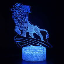 Lade das Bild in den Galerie-Viewer, König der Löwen Lion King Nachtlampe, Lampe, Tischlicht mit 3D Effekt kaufen
