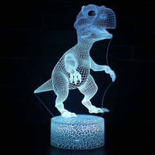 Lade das Bild in den Galerie-Viewer, 3D Dinosaurier Lampe, Tischlicht, Nachtlampe mit 16 Farben im Wechsel kaufen