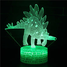 Lade das Bild in den Galerie-Viewer, 3D Dinosaurier Lampe, Tischlicht, Nachtlampe mit 16 Farben im Wechsel kaufen