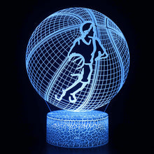 Lade das Bild in den Galerie-Viewer, 3D illusion Basketball Lampe mit Farbwechsel und Fernbedienung kaufen