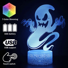 Lade das Bild in den Galerie-Viewer, Nachttischlampe mit Geist Motiv, Nachtlicht mit Farbwechsel kaufen