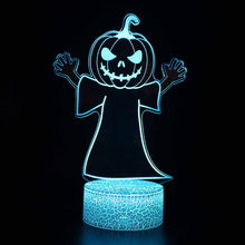 Lade das Bild in den Galerie-Viewer, Halloween Kürbis Pumpkin Nachttischlampe mit 3D Effekt kaufen