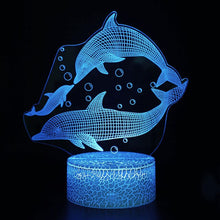 Lade das Bild in den Galerie-Viewer, LED Nachtlicht mit Delfin Motiven kaufen