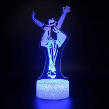 Lade das Bild in den Galerie-Viewer, Nachtlampe mit Michael Jackson / Tänzer Motiv - mit Farbwechsel und 3D Effekt kaufen