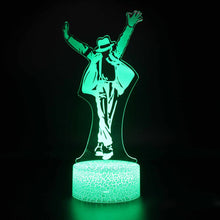 Lade das Bild in den Galerie-Viewer, Nachtlampe mit Michael Jackson / Tänzer Motiv - mit Farbwechsel und 3D Effekt kaufen